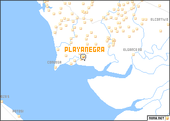 map of Playa Negra