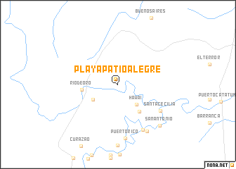 map of Playa Patio Alegre