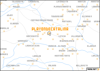 map of Playón de Catalina