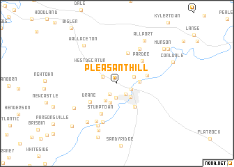 map of Pleasant Hill