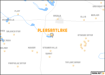 map of Pleasant Lake