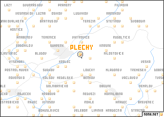 map of Plechy