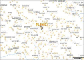 map of Plehići