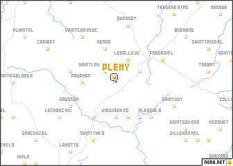 map of Plémy