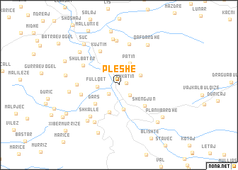 map of Pleshë