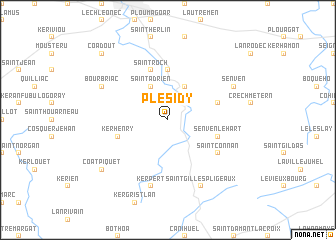 map of Plésidy