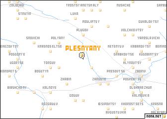 map of Plesnyany