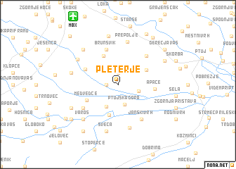 map of Pleterje