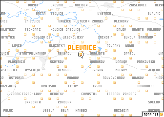 map of Plevnice