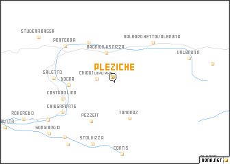 map of Pleziche