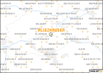 map of Pliezhausen