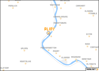 map of Pliny