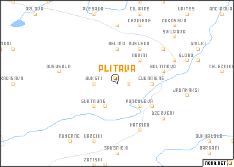 map of Plītāva
