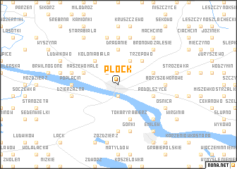map of Płock