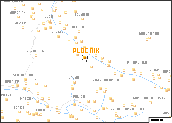 map of Pločnik