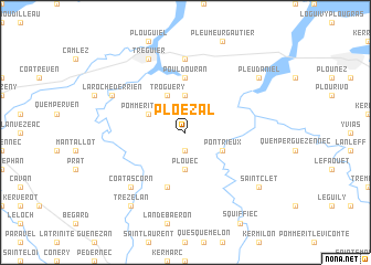 map of Ploëzal