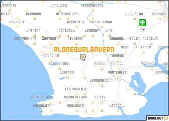 map of Plonéour-Lanvern
