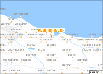 map of Płonia Wielka