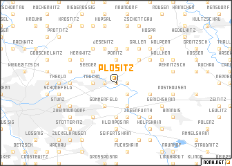map of Plösitz