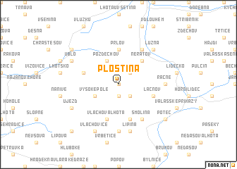 map of Ploština