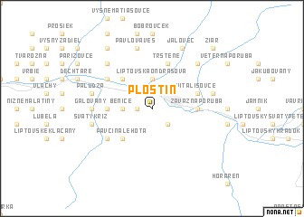 map of Ploštín