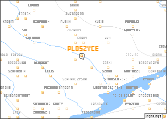 map of Płoszyce