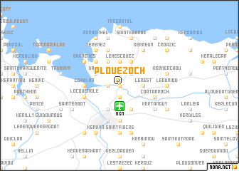 map of Plouézocʼh