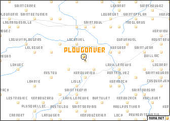 map of Plougonver