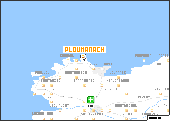 map of Ploumanacʼh