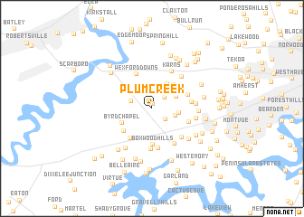 map of Plum Creek