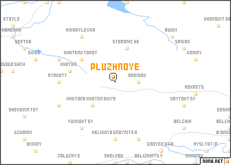 map of Pluzhnoye