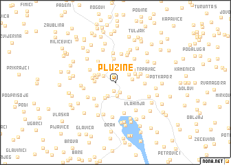 map of Plužine