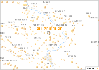 map of Plužni Dolac