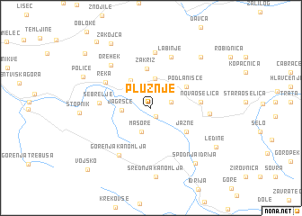 map of Plužnje