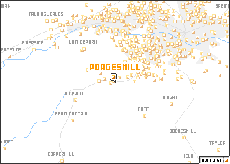 map of Poages Mill