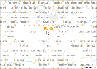 map of Poás