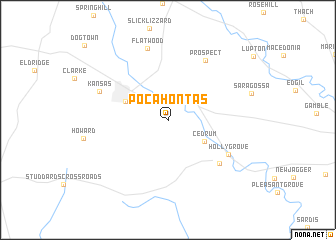 map of Pocahontas