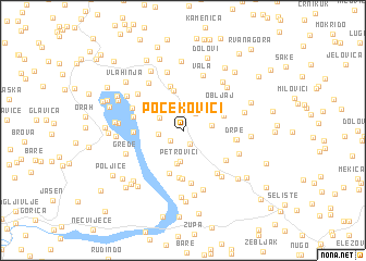 map of Počekovići