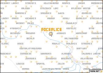 map of Počeplice