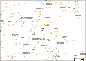 map of Pocesje