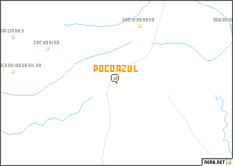 map of Poço Azul