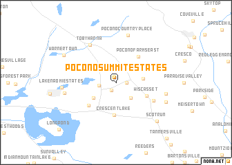 map of Pocono Summit Estates