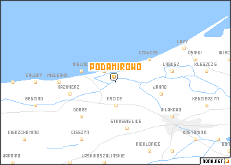 map of Podamirowo
