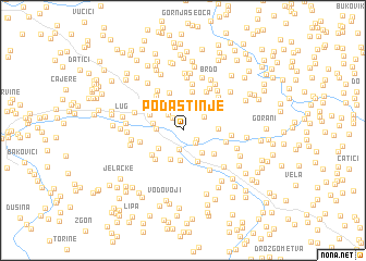 map of Podastinje