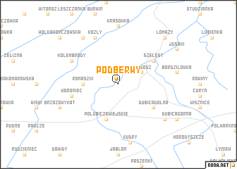 map of Podberwy