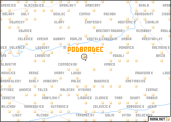 map of Podbradec