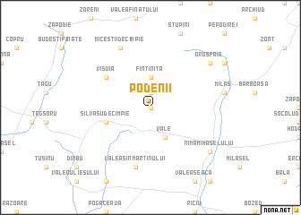 map of Podenii