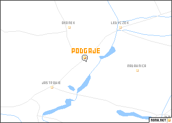 map of Podgaje