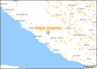 map of Podglogovnik