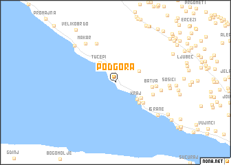 map of Podgora